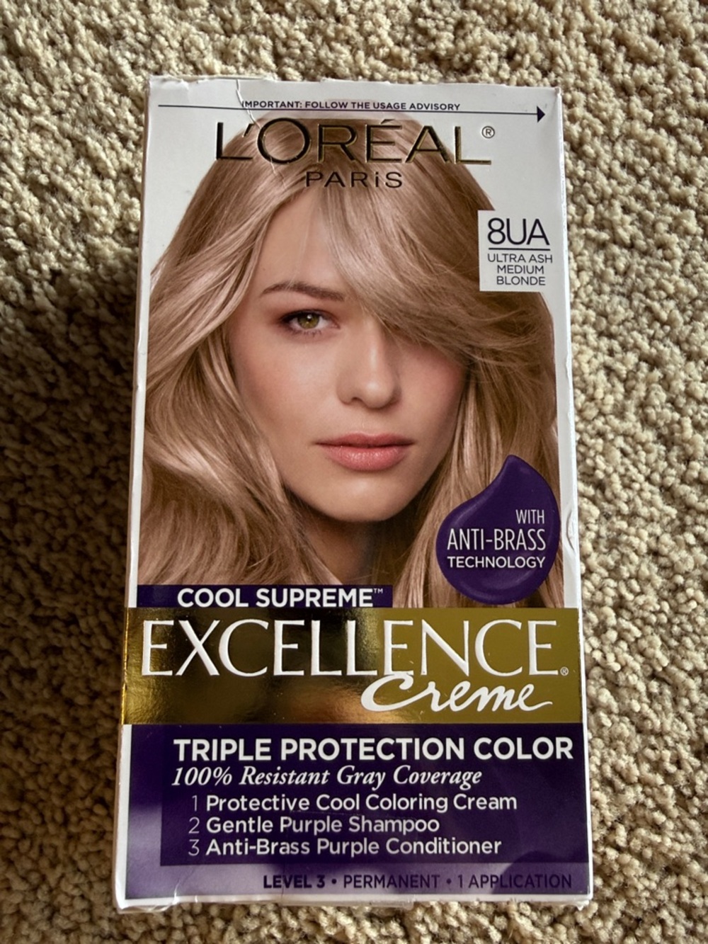 L'Oreal Excellence Creme 8UA Ultra Ash Medium Blonde